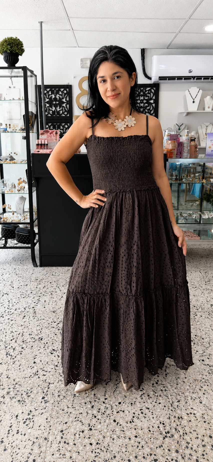Embroidered maxi