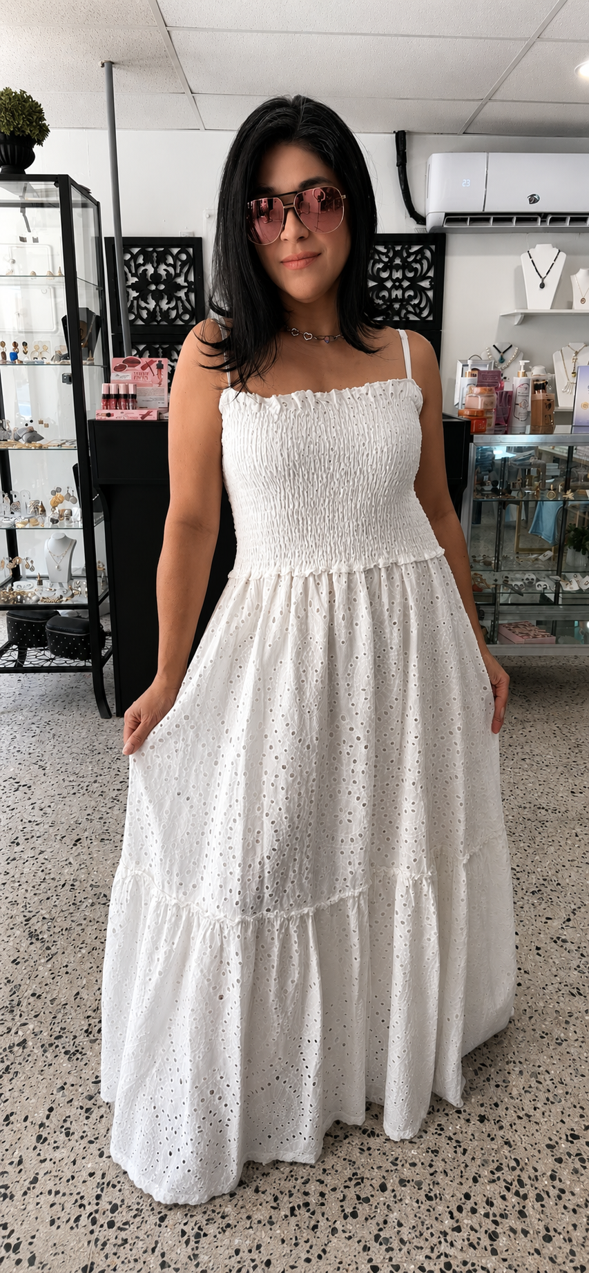 Embroidered maxi