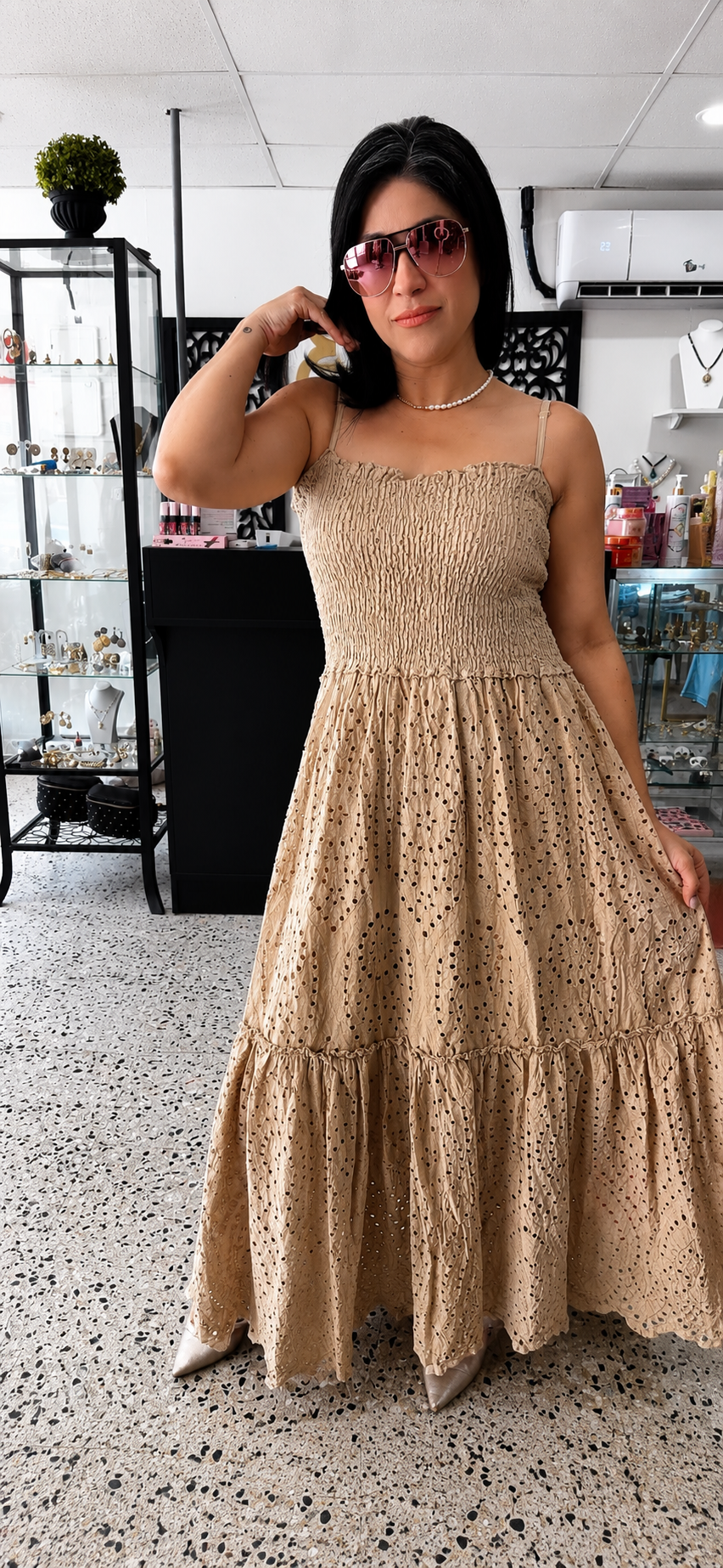 Embroidered maxi