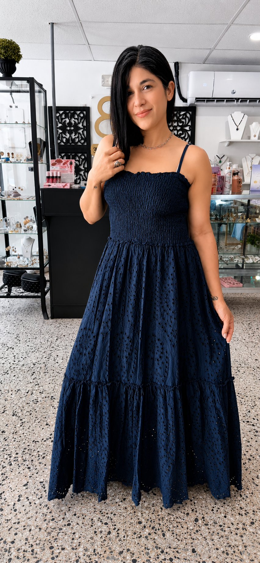Embroidered maxi
