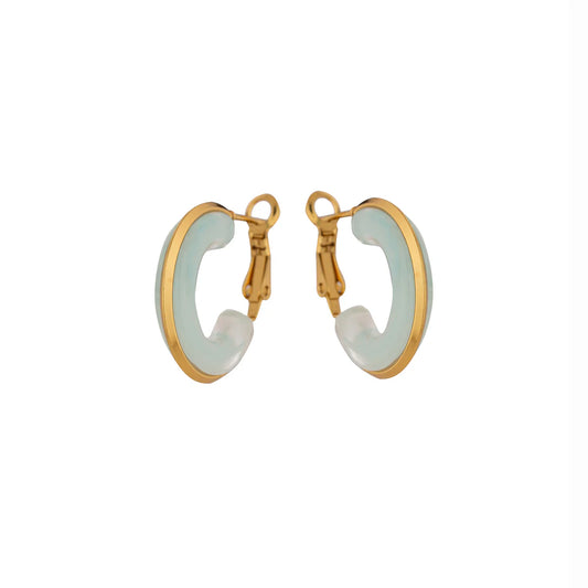 Chic Gold Stainless Steel Hoop Earring