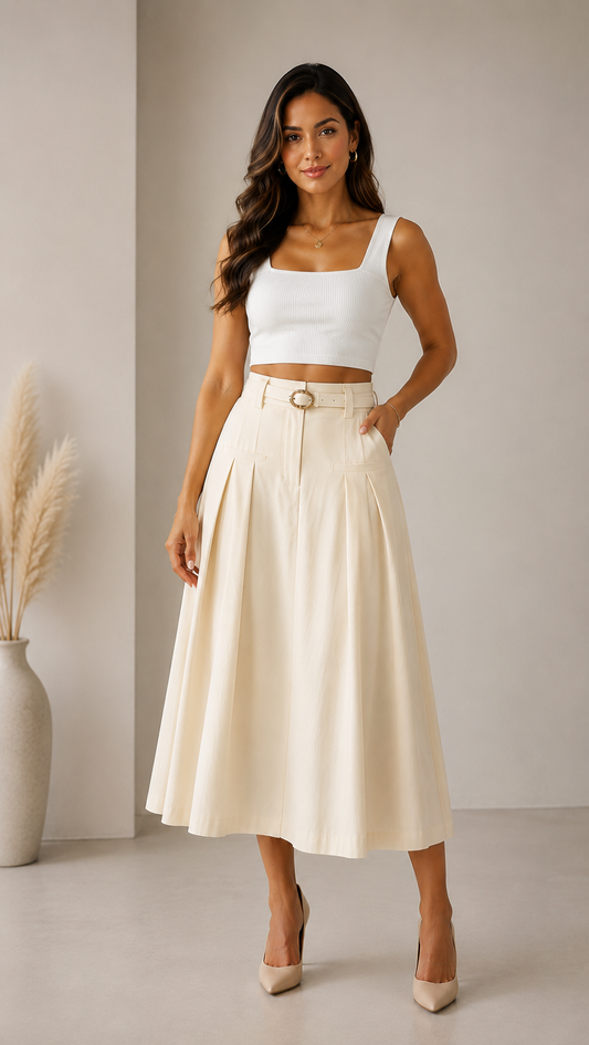 Beige skirt