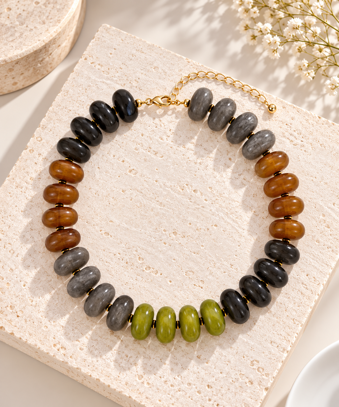 Multicolor Mix Resin Beaded Necklace