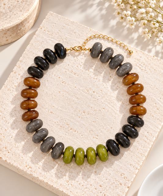 Multicolor Mix Resin Beaded Necklace