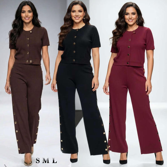 Knitted button set