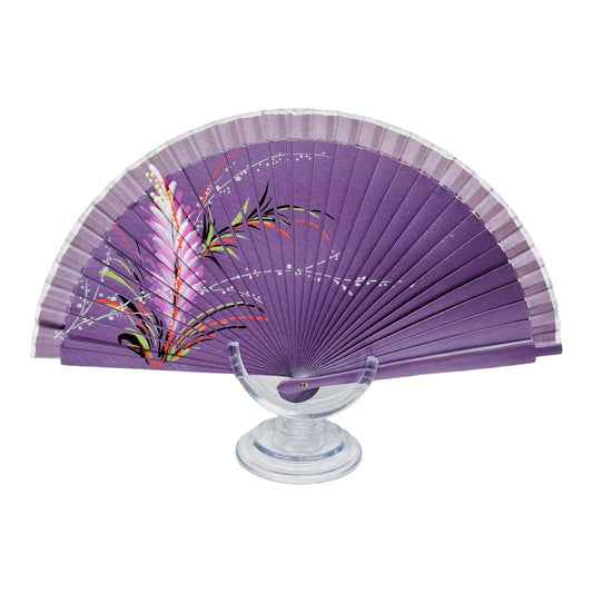 Purple Flowers Hand Fans