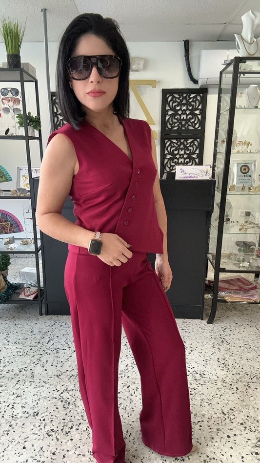 Burgundy set