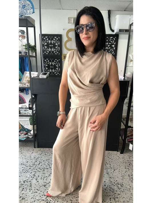 Beige jumpsuit