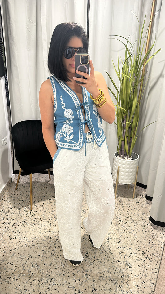 Pants embroidery & jeans