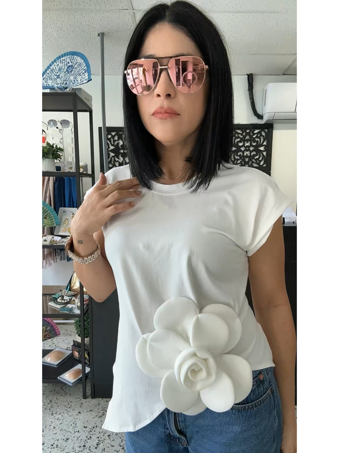 Side flower top