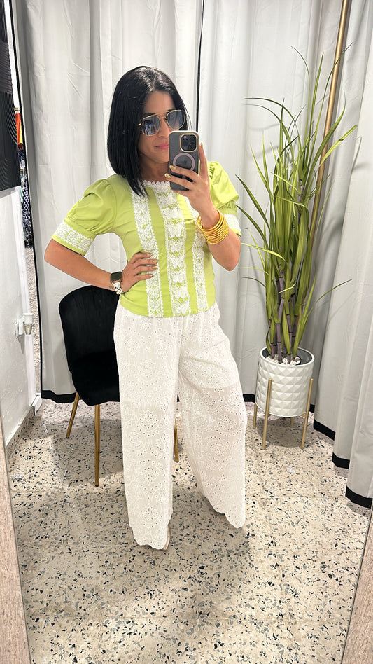 Embroidered palazzo