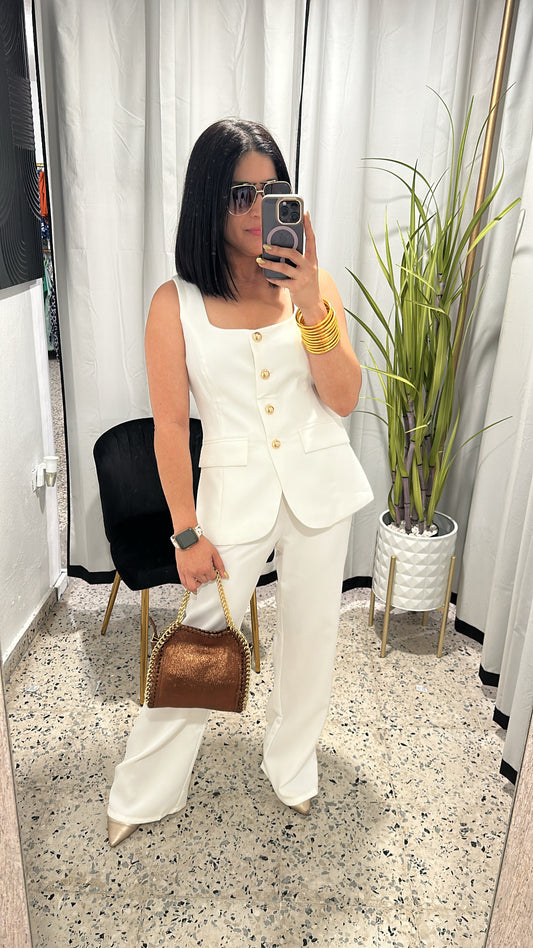 White vest and pants