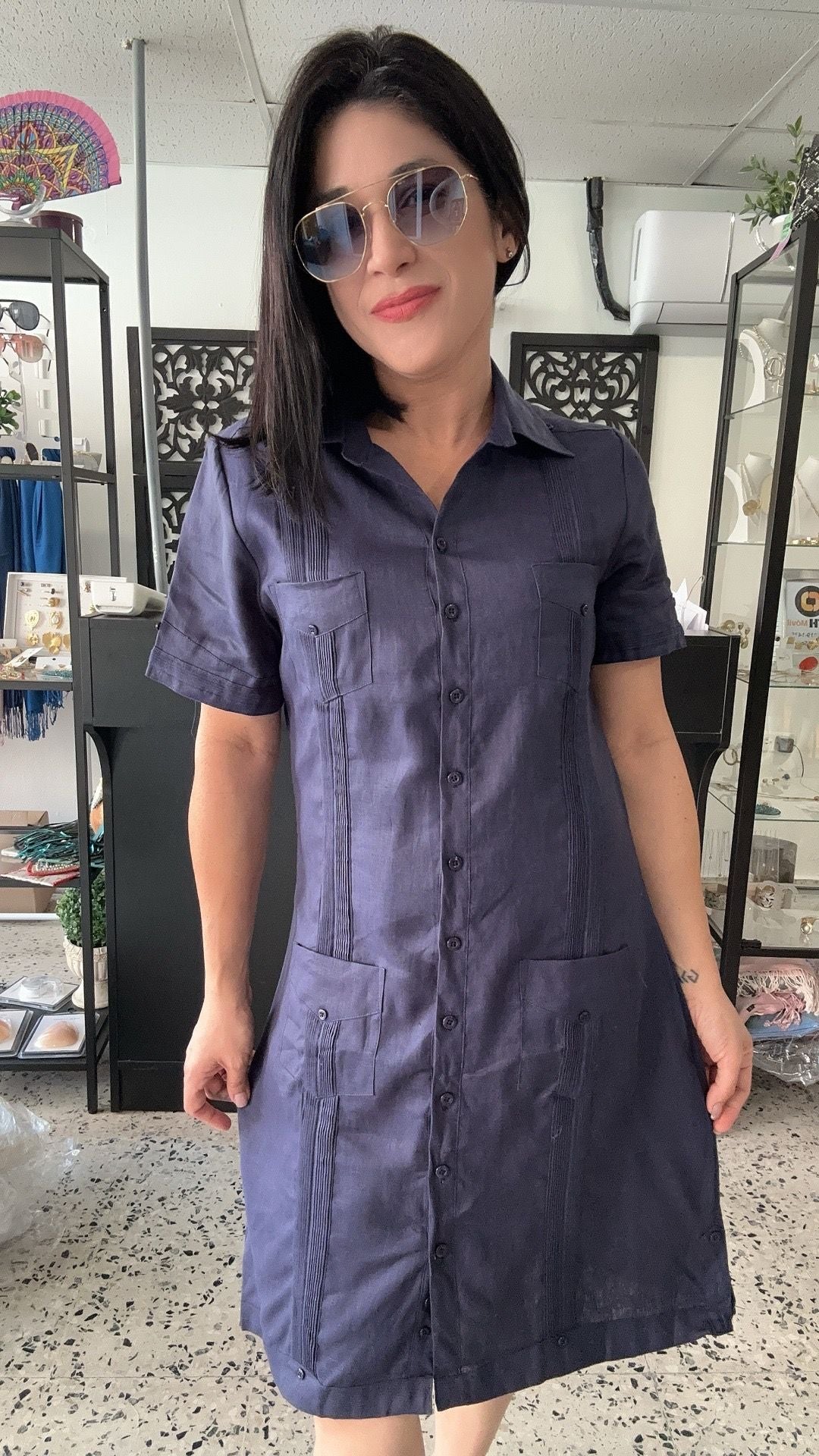 Guayabera Dress