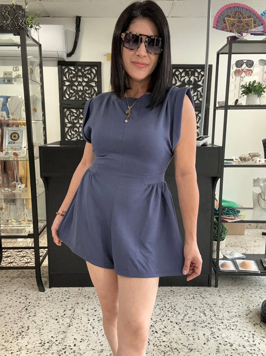 Scuba open back romper