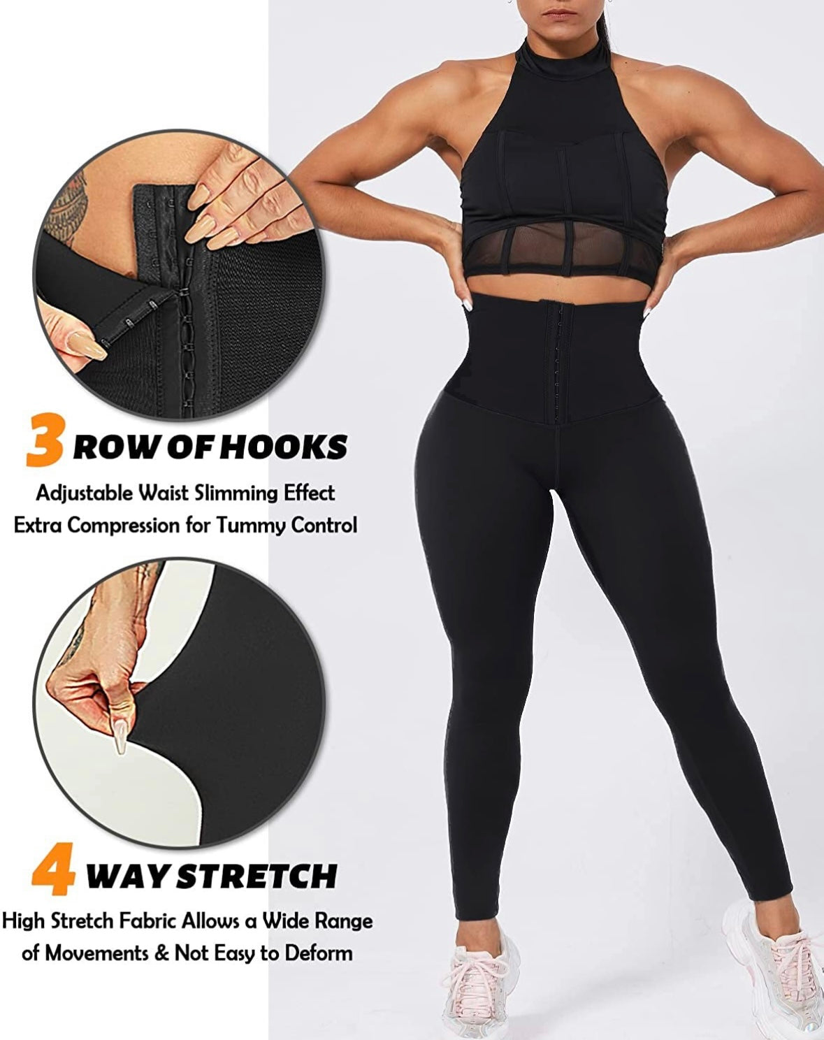 Corset leggings Soft Body Shaper with Pockets