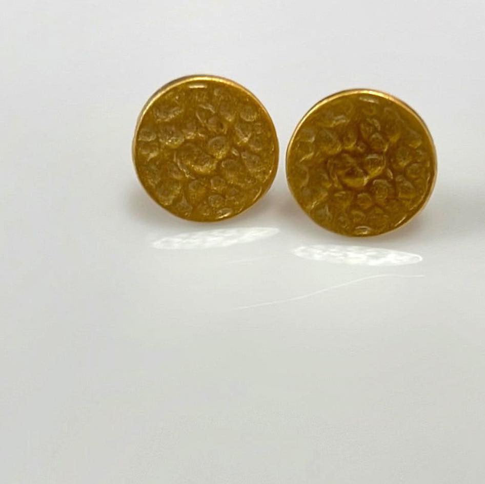 Yuvarlak Gold Stud