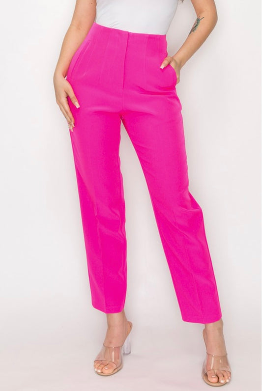 High waisted Fuchsia Pant