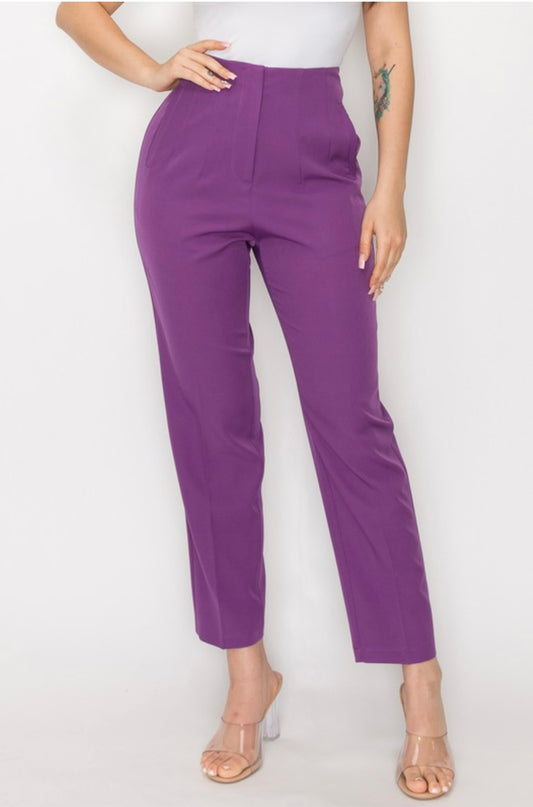 High waisted Purple Pants